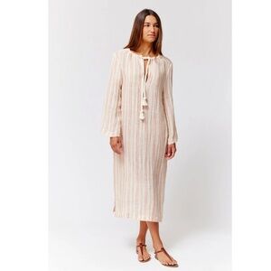 Lisa Marie Fernandez Drawstring Gauze Maxi Tunic Size L